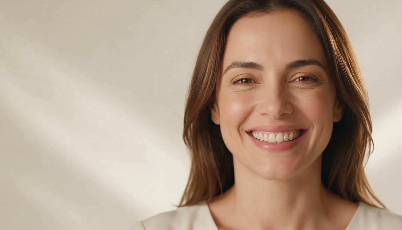 Retrato ilustrativo de uma mulher sorrindo